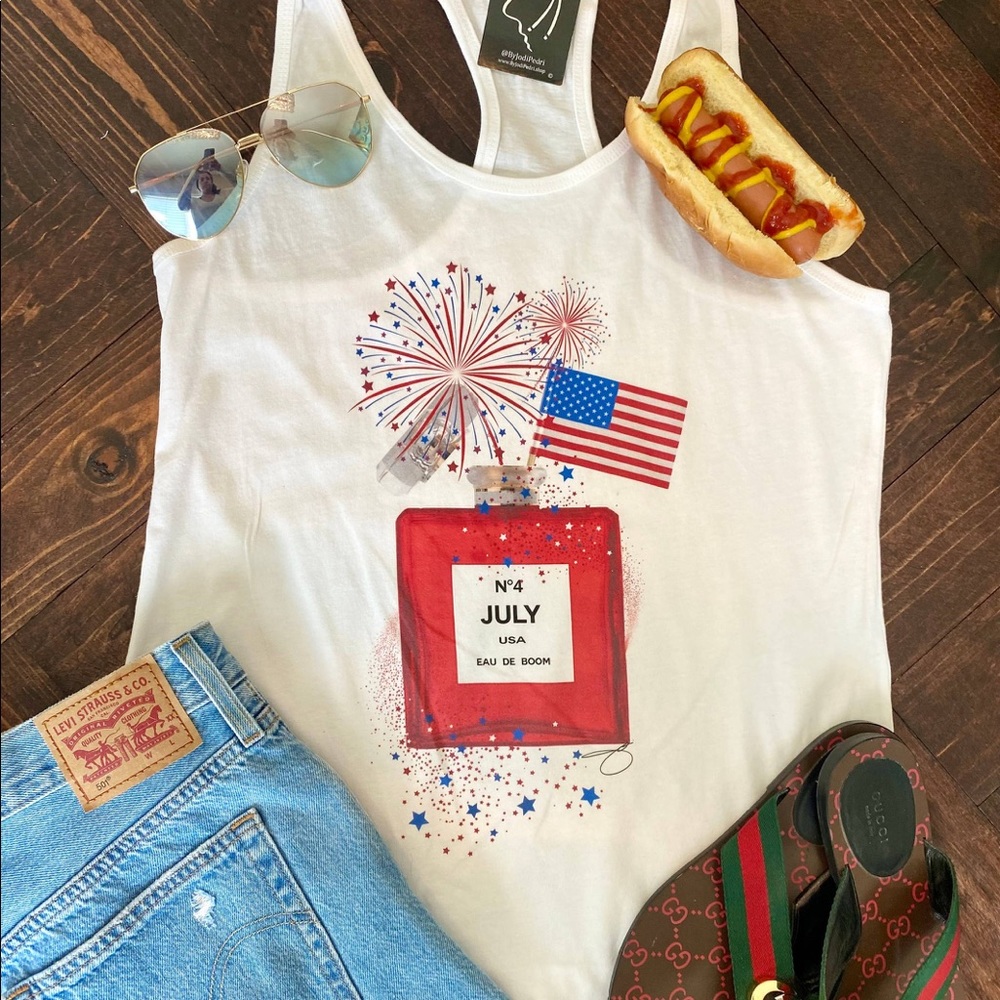 Sparks Fly Racerback Tank by Jodi Pedri